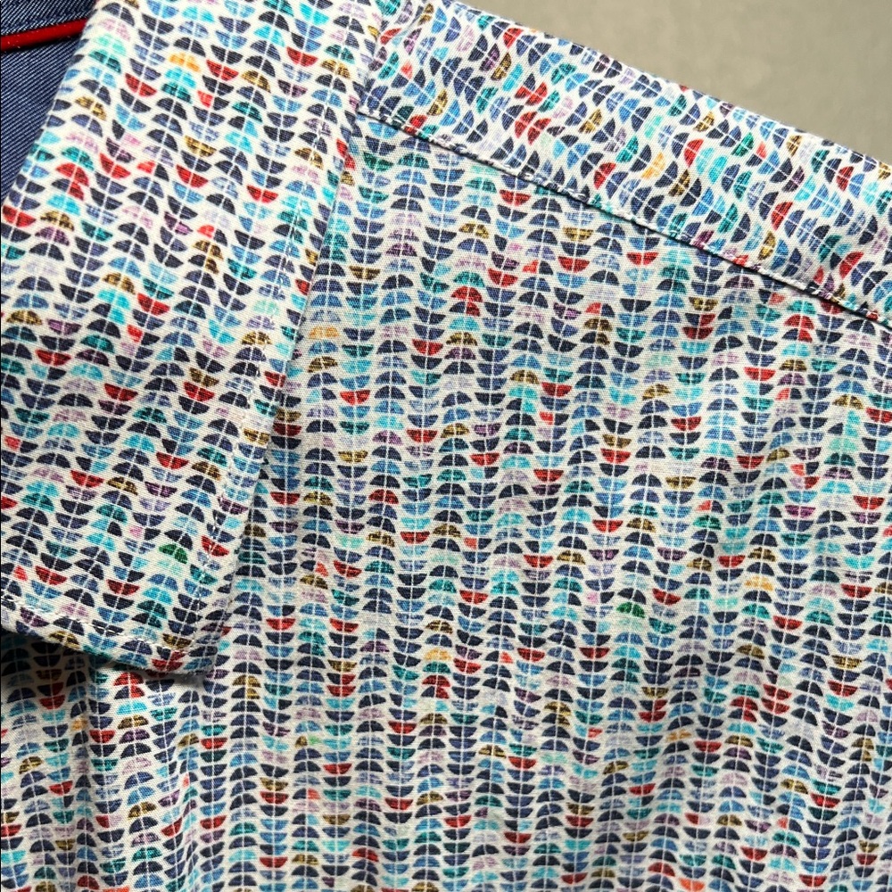 Bugatchi Multicolor Patterned Button Down Shirt - image 3
